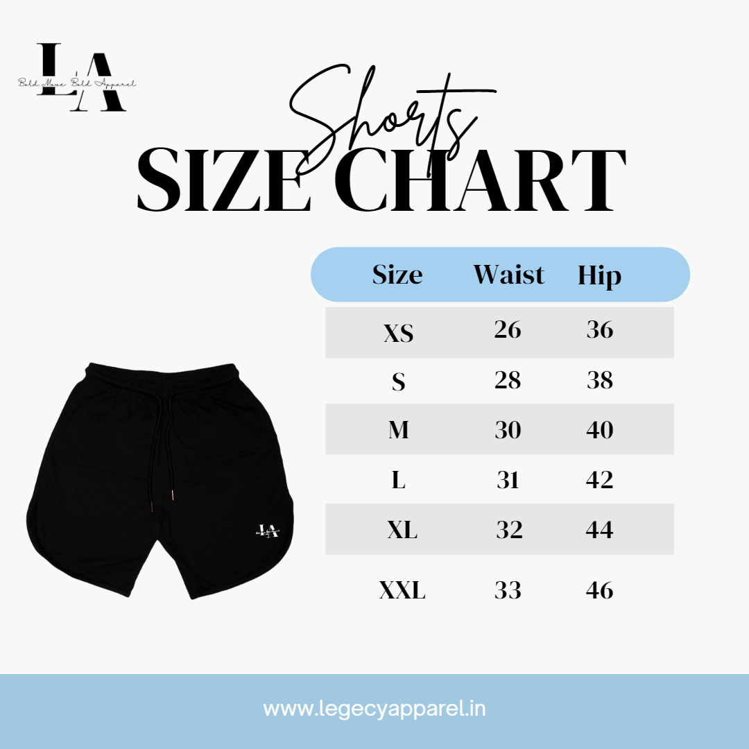 SUMMER SURVIVAL BLACK SHORTS