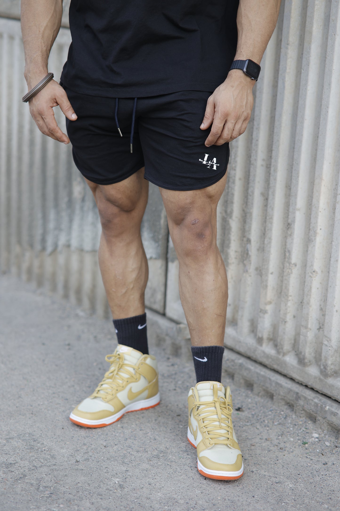 SUMMER SURVIVAL BLACK SHORTS