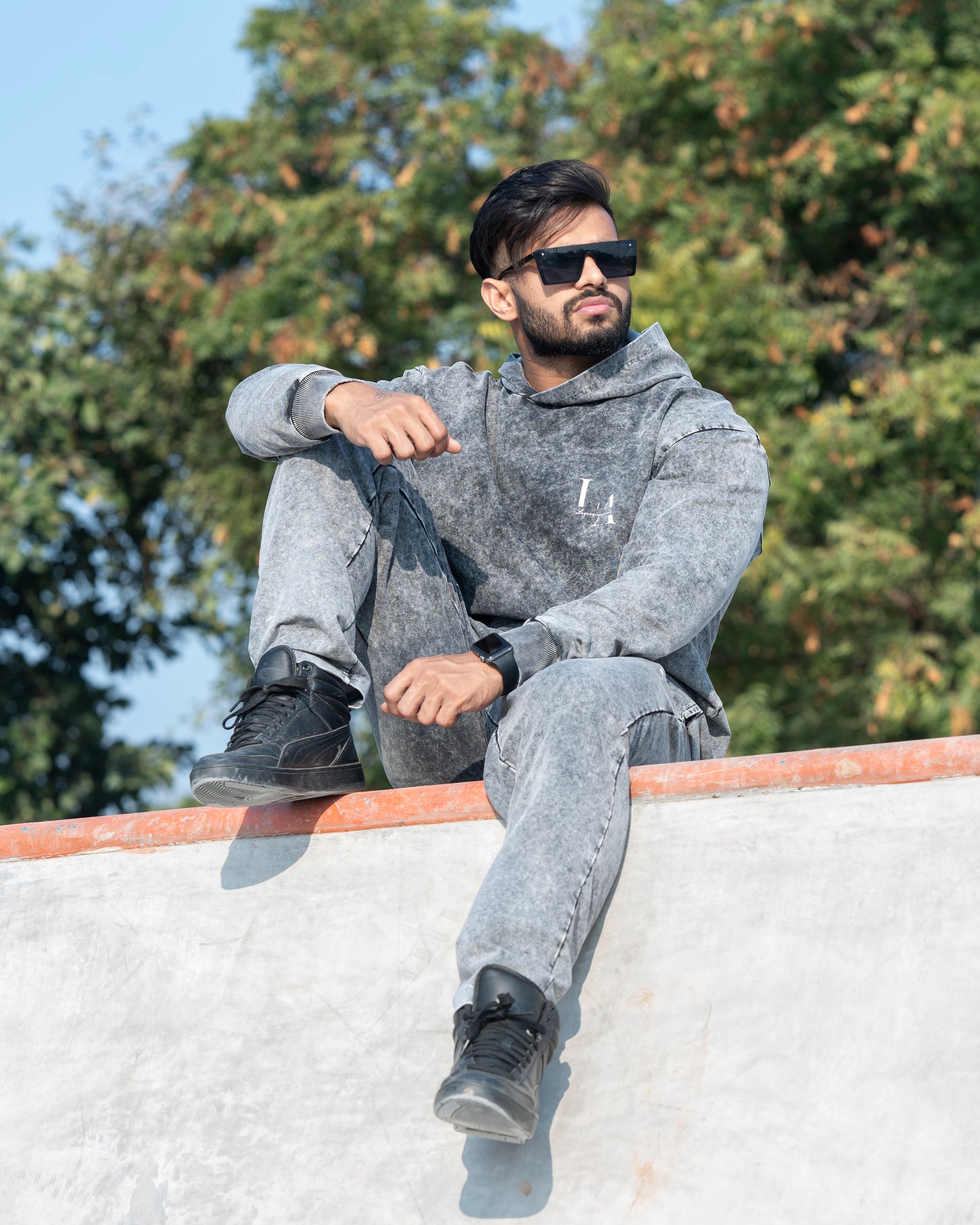 Combo Co-ord Set Mens (Acidic Grey)